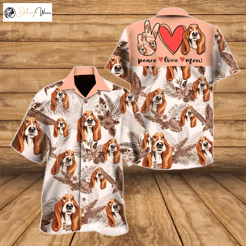 Basset Hound Dog Beach Shirt – Summer Hawaiian Style for your Basset Hound