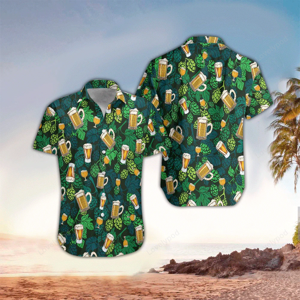 Beer Lover s Hawaiian Shirt: Stylish Floral Patterns for Men Perfect Gift Idea