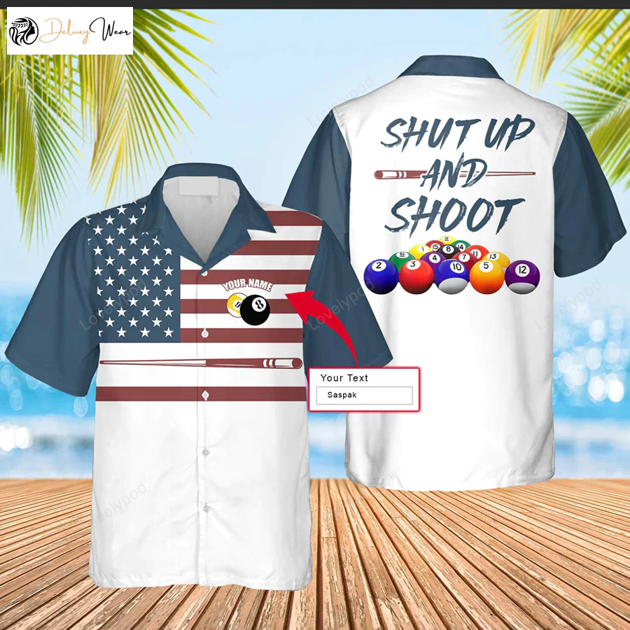 Custom Billiard Hawaiian Shirt: Personalized Pool Player Name Aloha Shirt for Billiards Fans