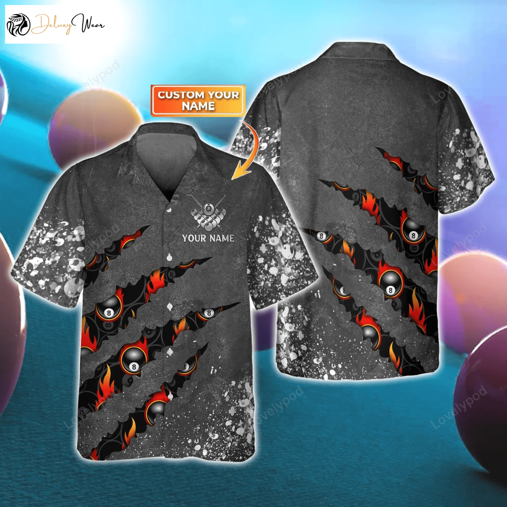 Customized Billiard 3D Hawaiian Shirt: Perfect Gift for Men & Billiard Players