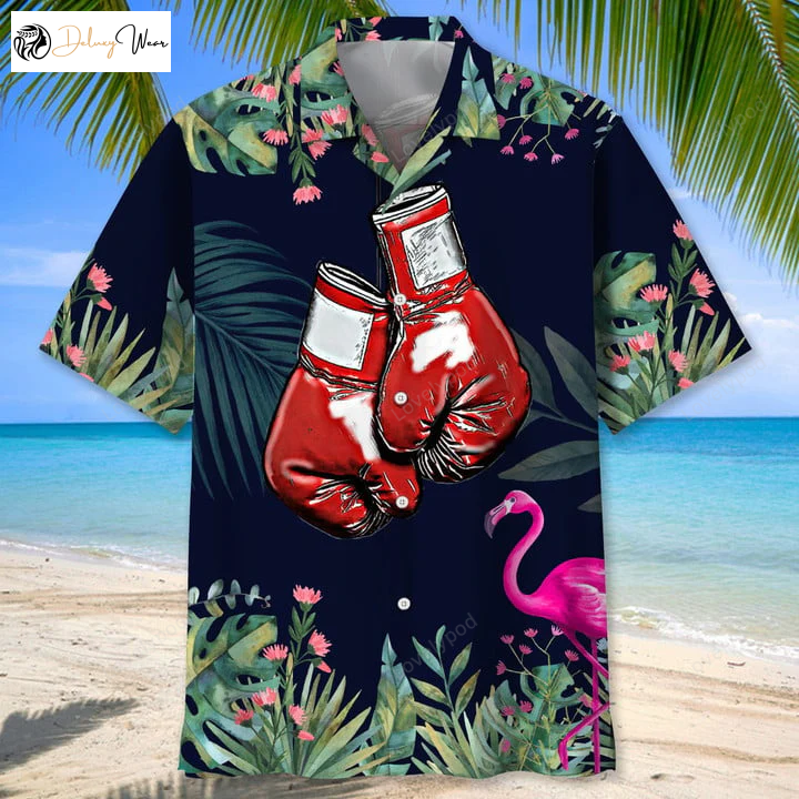 Boxing Nature Flower Hawaiian Shirt for Men – Stylish Boxing Player Shirt & Gifts