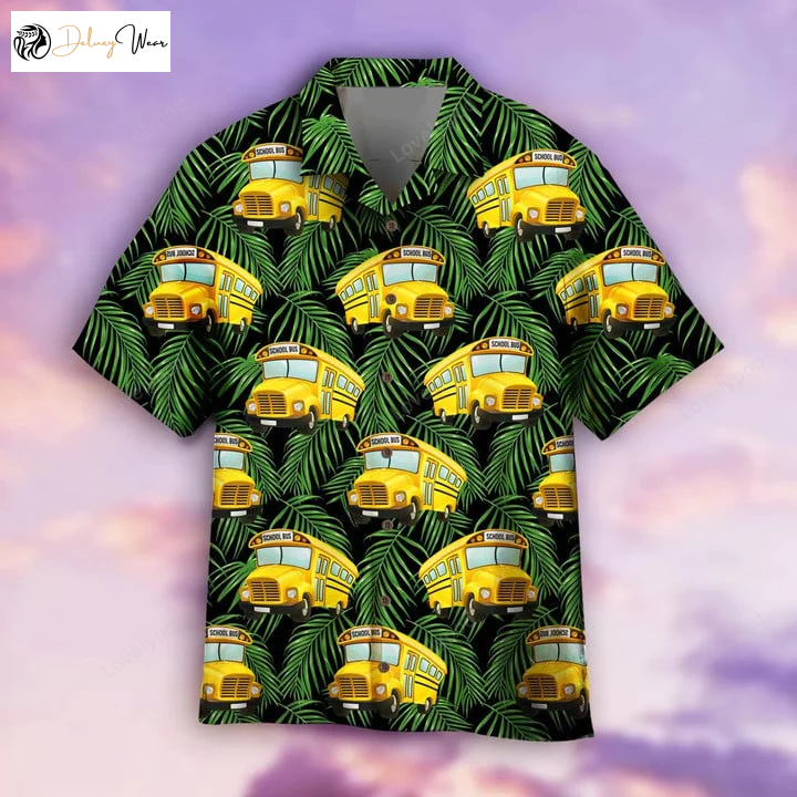 Drive in Style with Bus Driver 3D Hawaiian Shirt – Perfect Gift for Drivers!