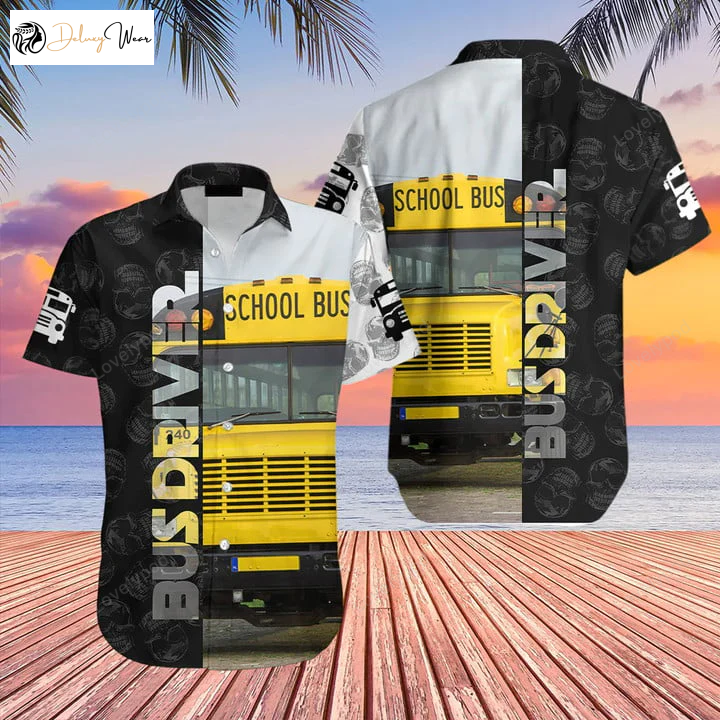 Stylish Bus Driver Summer Aloha Shirt – Perfect Hawaiian Gift for Men!