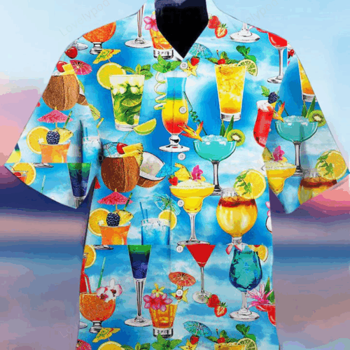 Stylish Cocktail Hawaiian Shirt: Aloha Hawaii Gift for Women Perfect Summer Holiday Present