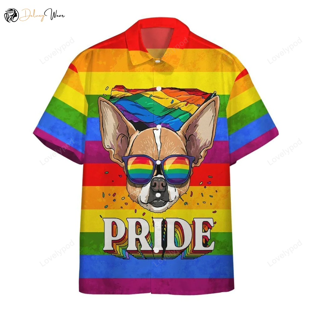 Vibrant Transgender Pride Hawaiian Shirt – Colorful Design for Beach Parties