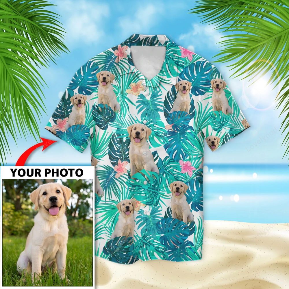 Custom Photo Hawaiian Shirt: Summer Short Sleeve Aloha Shirt for Men & Women