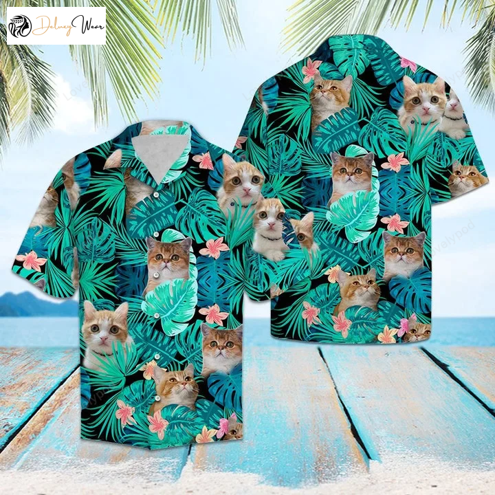 Adorable Baby Munchkin Palm Leaves Hawaiian Shirt – Perfect for Summer Vacation