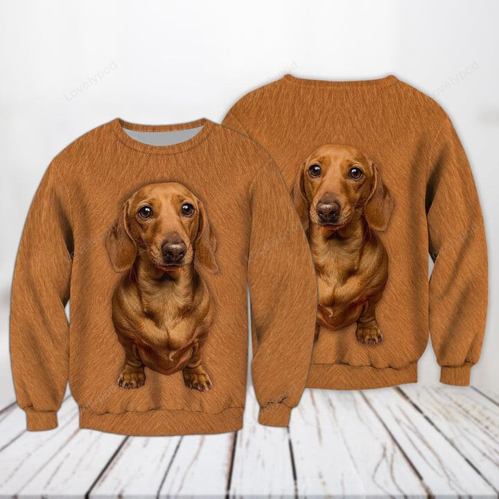 Dachshund 3D Full Print: Dog Polo Hawaiian Shirt Hoodie – Zipper Hoodie for Humans