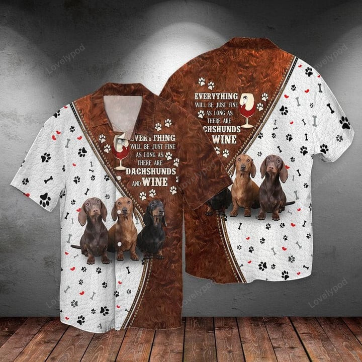 Dachshund 3D Full Print Shirt Hawaiian Hoodie & Zipper Hoodie for Humans – Unique Canine Fashion