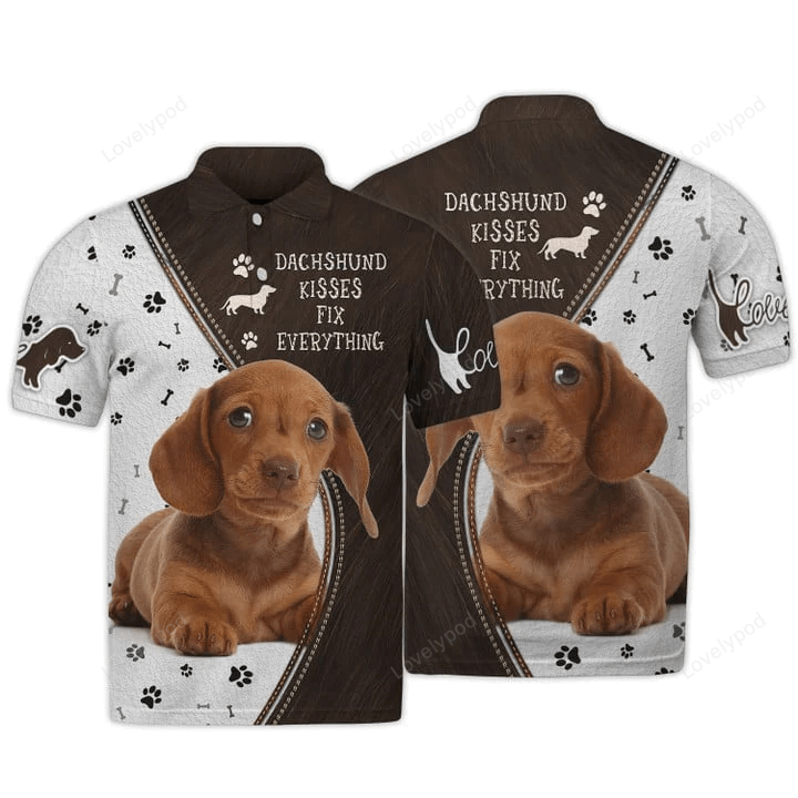 Dachshund Kisses Fix Everything 3D Shirt Hawaiian Shirt Hoodie & Zipper Hoodie for Humans