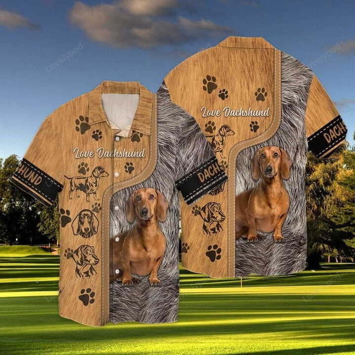 Dachshund Loves: Hawaiian Shirt Hoodie & More – Perfect for Dachshund Lovers!