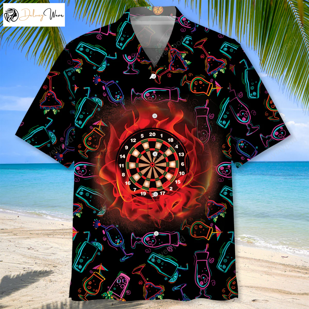 Darts Drink Hawaiian Shirt – Trendy Men s Team Gift for Darts Players