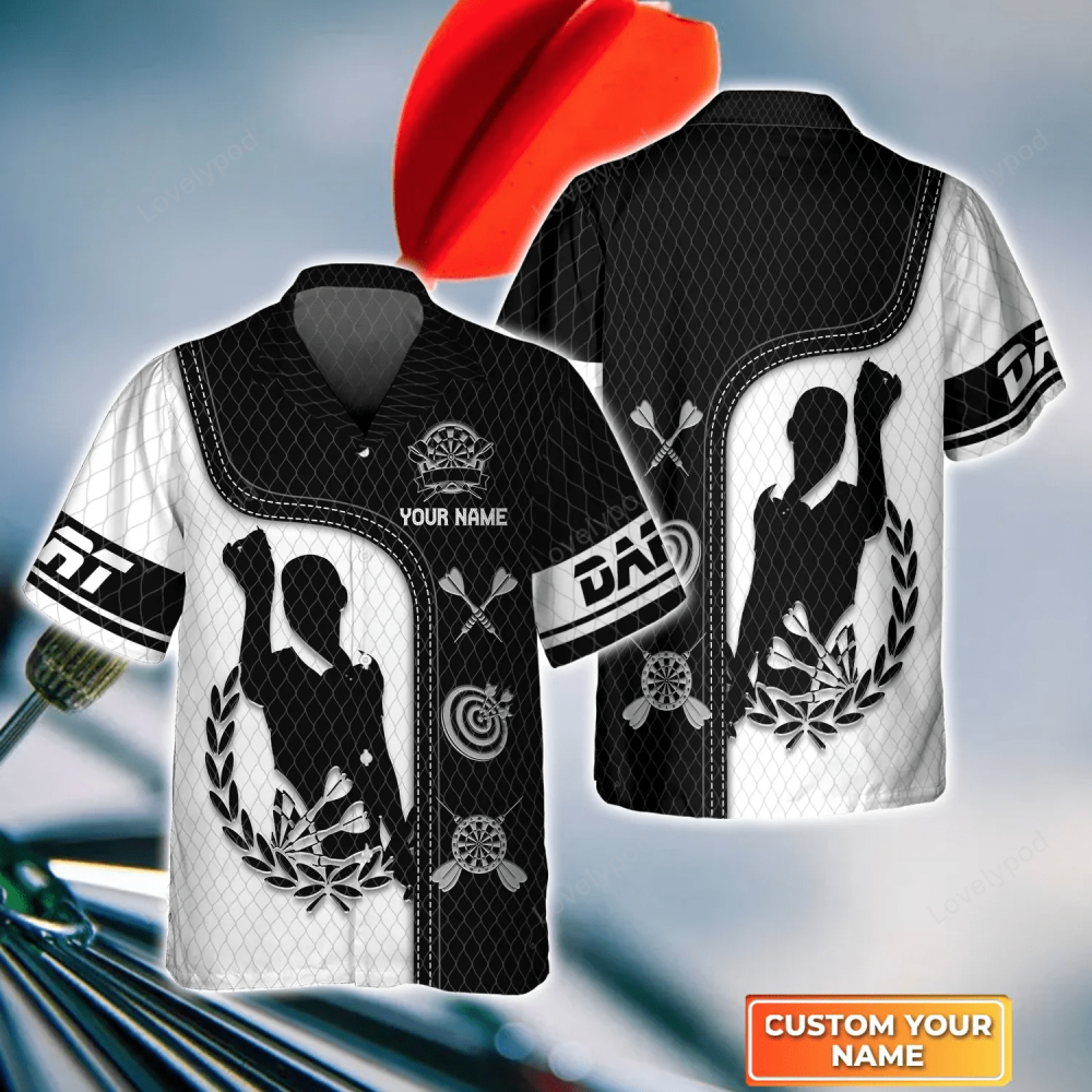 Customized Darts Player 3D Hawaiian Shirt – Personalized Name Design