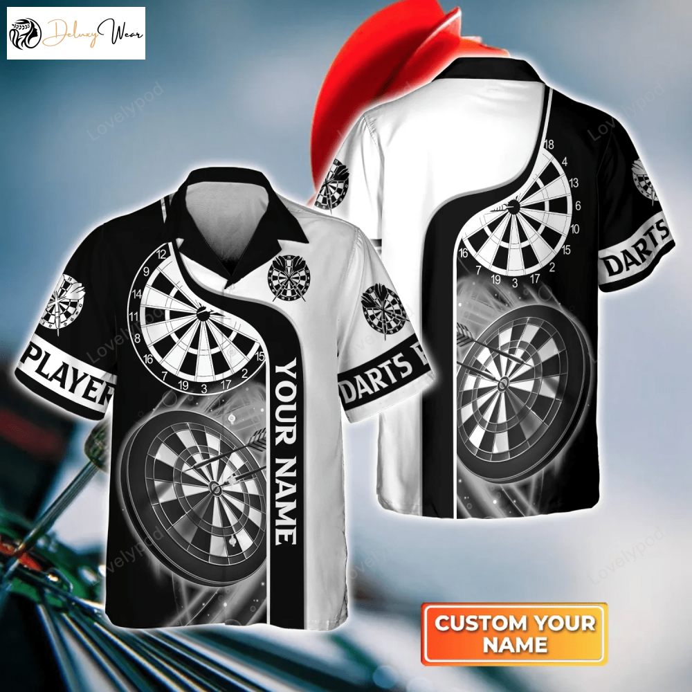 Customized Darts Player 3D Hawaiian Shirt – Personalized Name Design