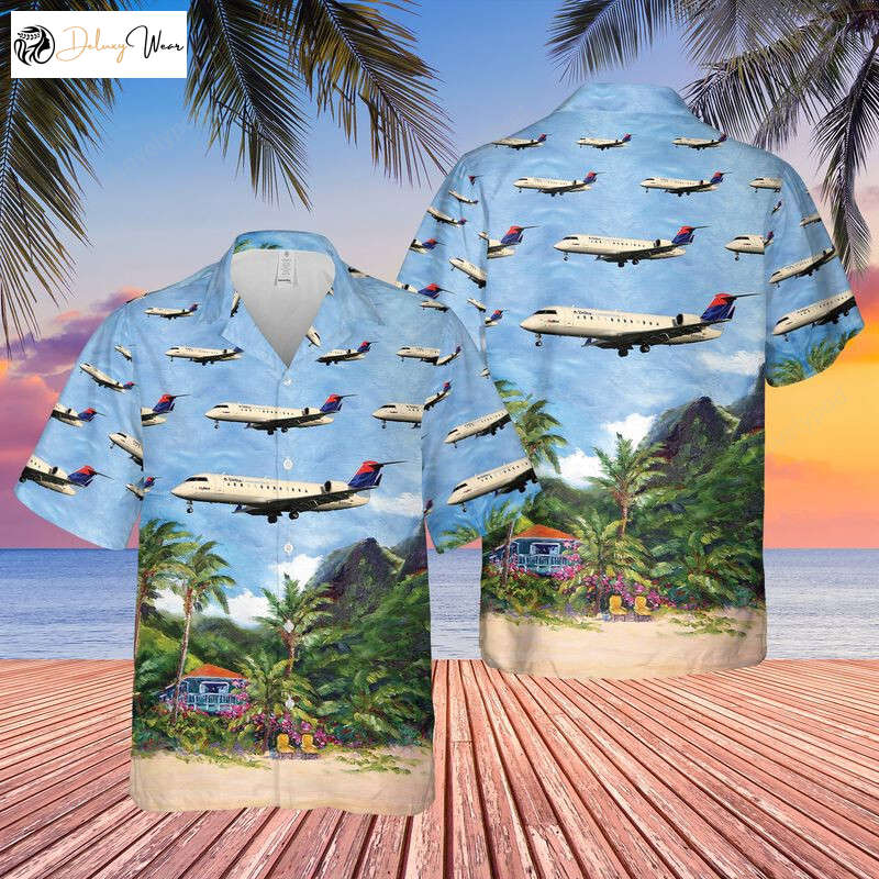 Delta Connection SkyWest Airlines CRJ-100LR Hawaiian Shirt – Stylish and Exclusive Collection