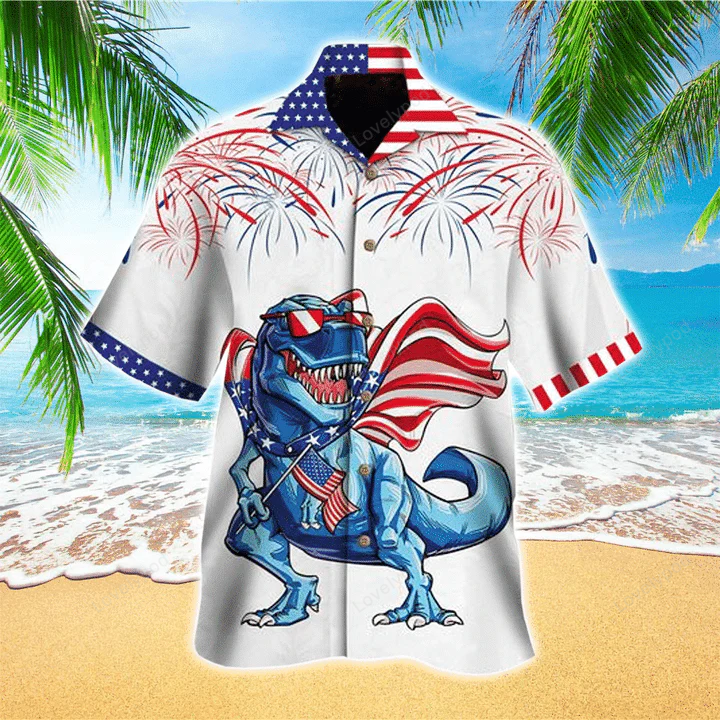 Dinosaurs Hawaiian Shirt for Men: Perfect Gift for Dinosaur Lovers