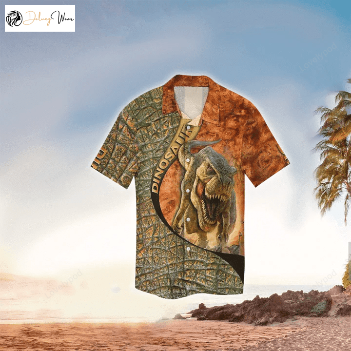 Dinosaurs Hawaiian Shirt for Men: Perfect Gift for Dinosaur Lovers