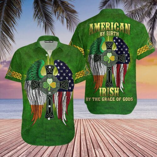 Flamingo and Beer Patrick s Day Hawaiian Shirt – Fun Gift for Men & Women