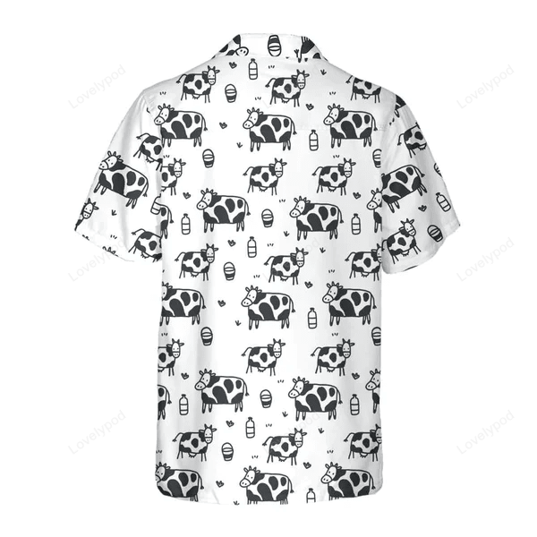 All Printed 3D Hawaiian Shirt: Funny Cow Pattern for Men & Women – Perfect Summer Gift
