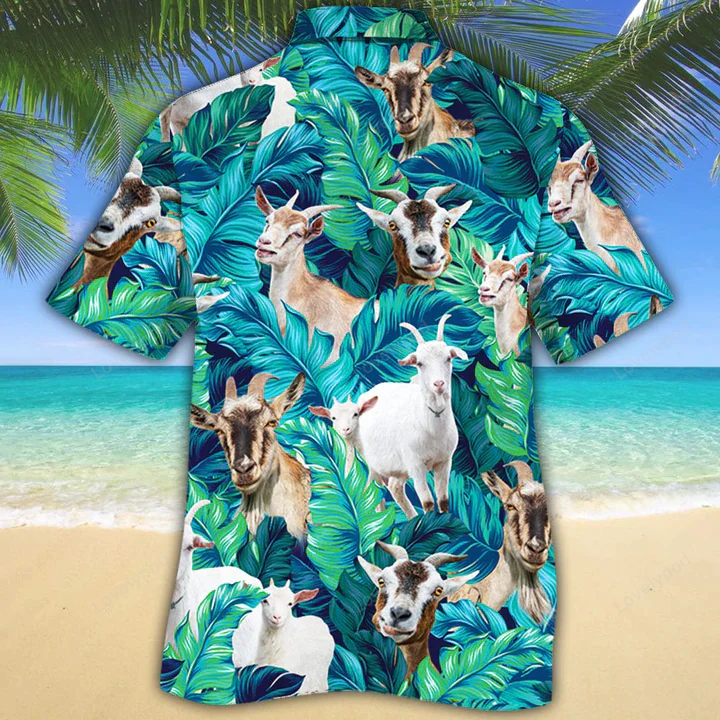 Goat Lovers Hawaiian Shirt – Men s & Women s Short Sleeve Aloha Hawaii Shirt