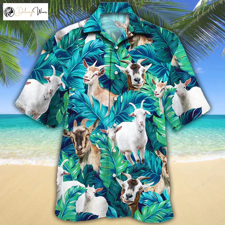 Goat Lovers Hawaiian Shirt - Men s & Women s Short Sleeve Aloha Hawaii Shirt