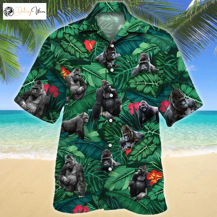 Gorilla Lovers Gift Hawaiian Shirt – Summer Aloha Shirt for Men & Women