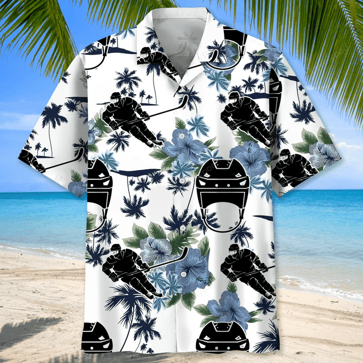 Hockey Neon Light Hawaiian Shirt for Men – Ultimate Hockey Life Shirt & Player Gift