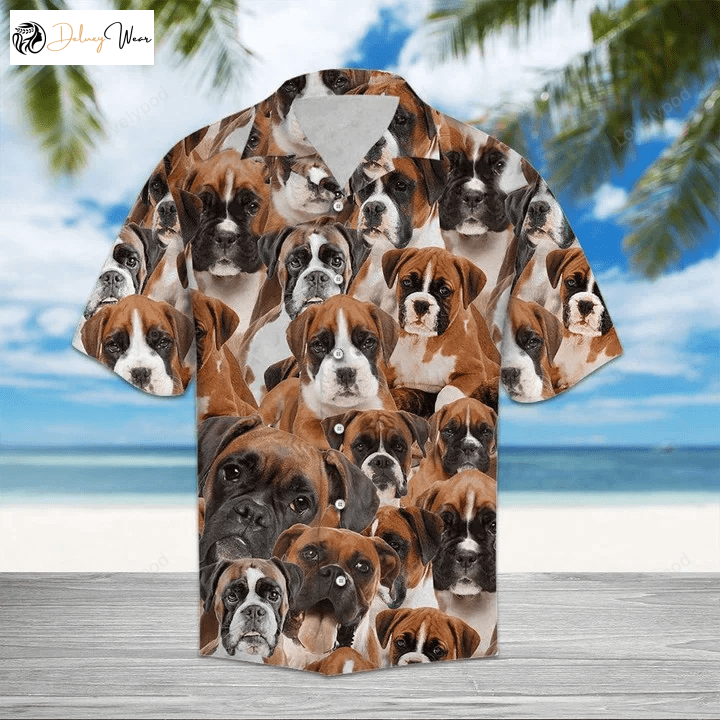 I Really Love Boxer: Hawaiian Dog Breed Shirt – Embrace Your Passion!