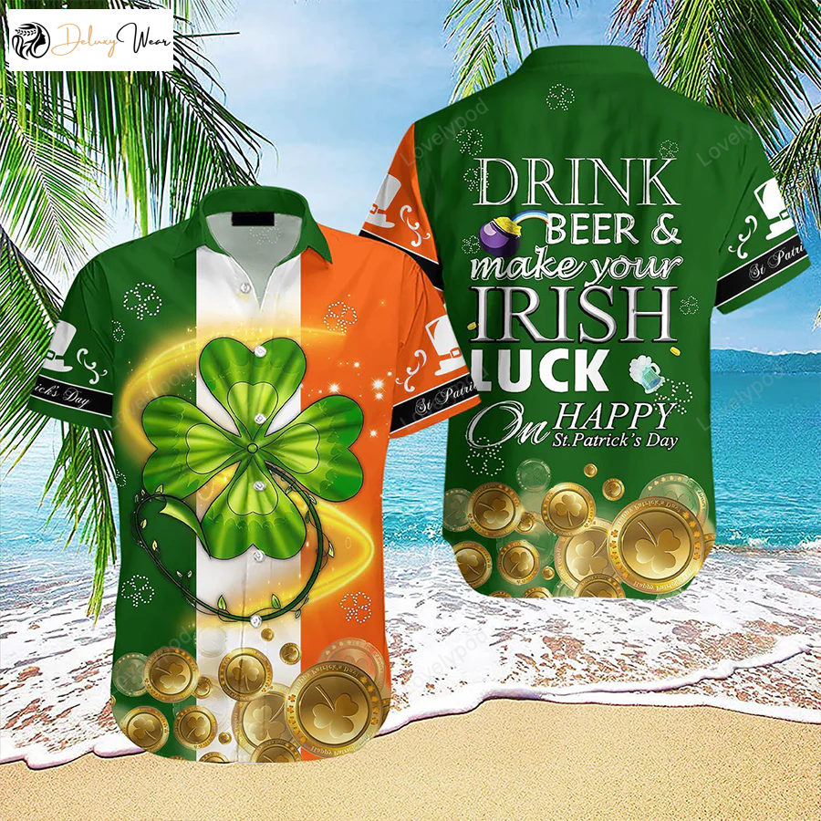 Ireland Flag St Patrick’s Day Hawaiian Shirt – Men & Women