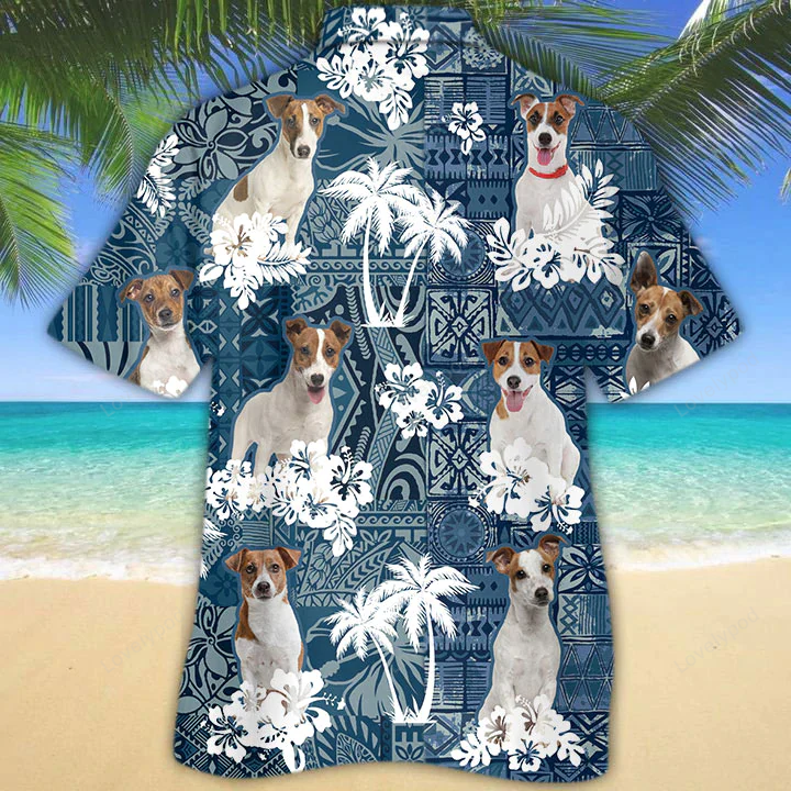 Stylish Jack Russell Terrier Hawaiian Shirt – Flower Dog Aloha Shirt for Men & Women Perfect Summer Gift!