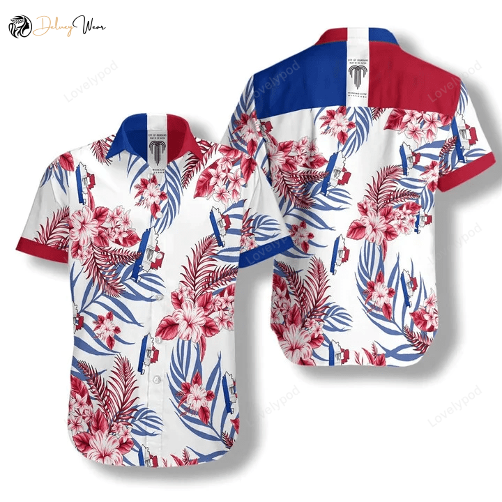 Kansas City Proud Hawaiian Shirt – White Skin Pattern for a Stylish & Unique Look