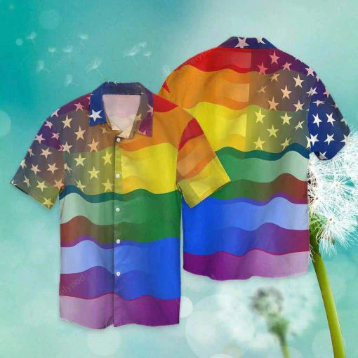 Rainbow LGBT Hawaiian Shirt: Leopard Skin with Vibrant Pride Colors