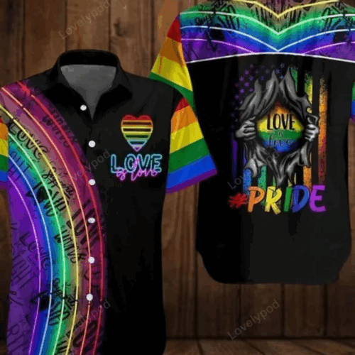 LGBT Love is Love Men s Shirt – Pride Hawaiian Summer Shirt