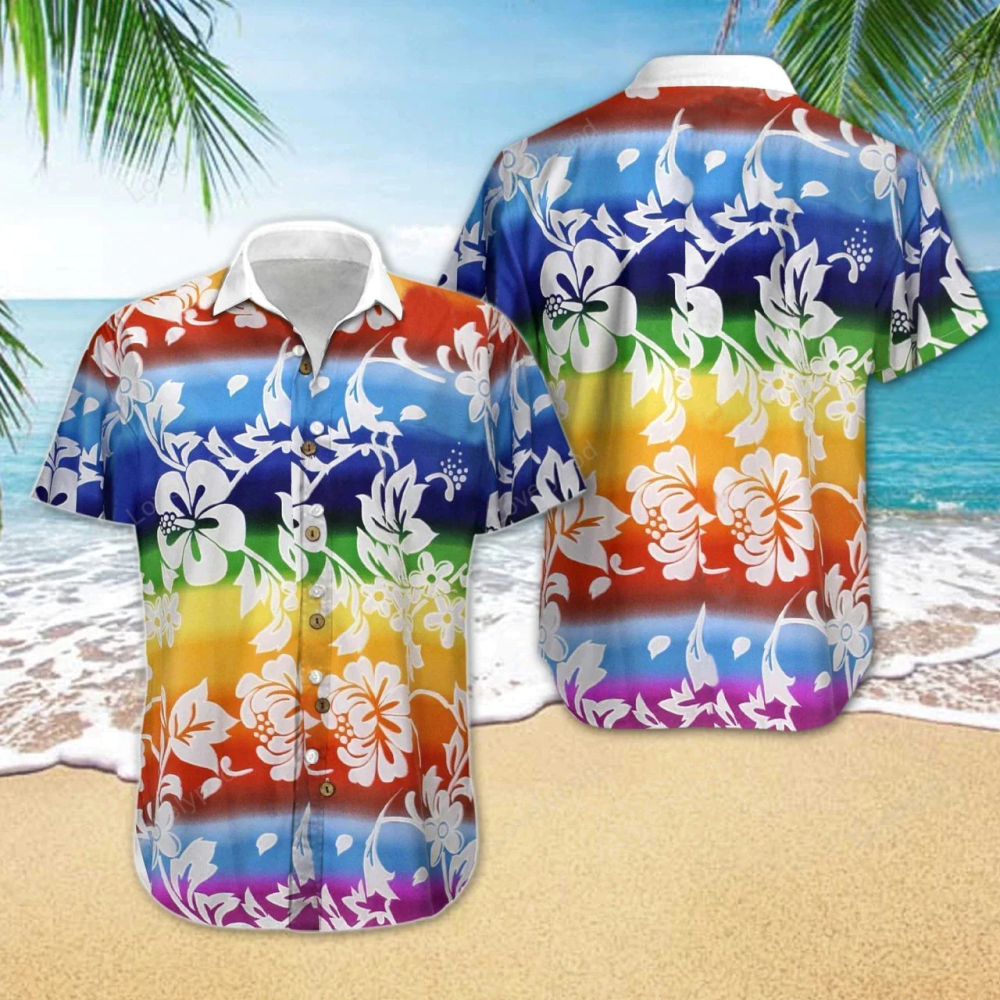 LGBT Summer Vacation Hawaiian Shirt: Rainbow Pride LGBT Shirt