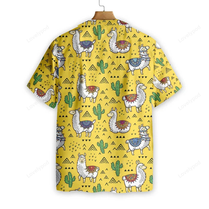 Llamas Cactuses Hawaiian Shirt: Unisex Tropical Style for Men & Women