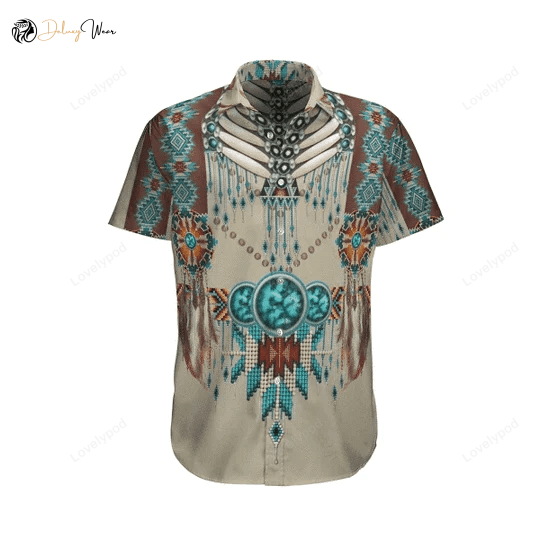 Fantasy Native America Watercolor Design: Vibrant Native Hawaiian Shirt