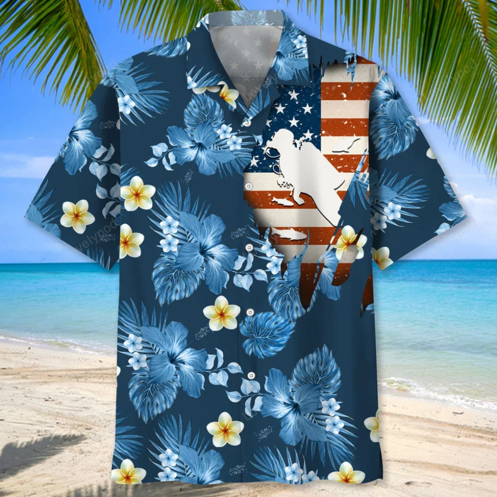 Stylish Scuba Diving Hawaiian Shirt for Men Dive into Nature with Scuba Diving Life Shirt & Gifts