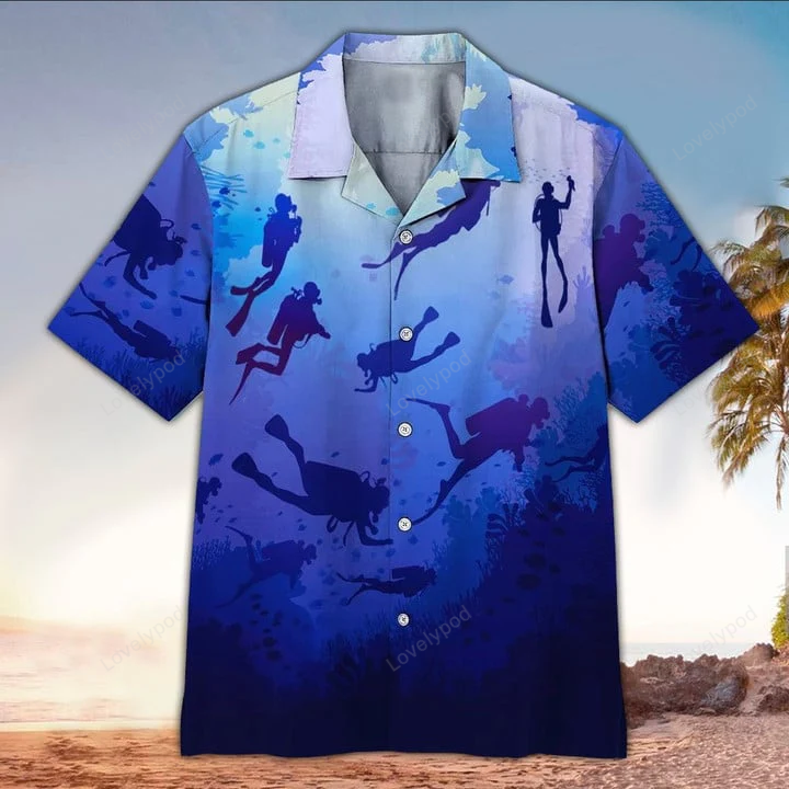 Scuba Hawaiian Shirt: Perfect Gift for Scuba Lovers – Dive into Style!
