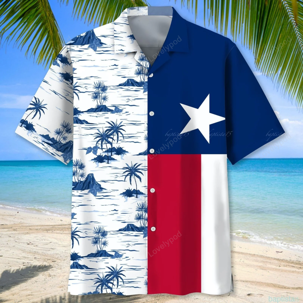 Fan Men Lover Style: Texas Coconut Short-Sleeve Hawaiian Shirt – Vibrant & Stylish!