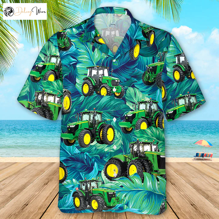 Tractor Hawaiian Theme Shirt – All Printed 3D Summer Gift for Men & Women