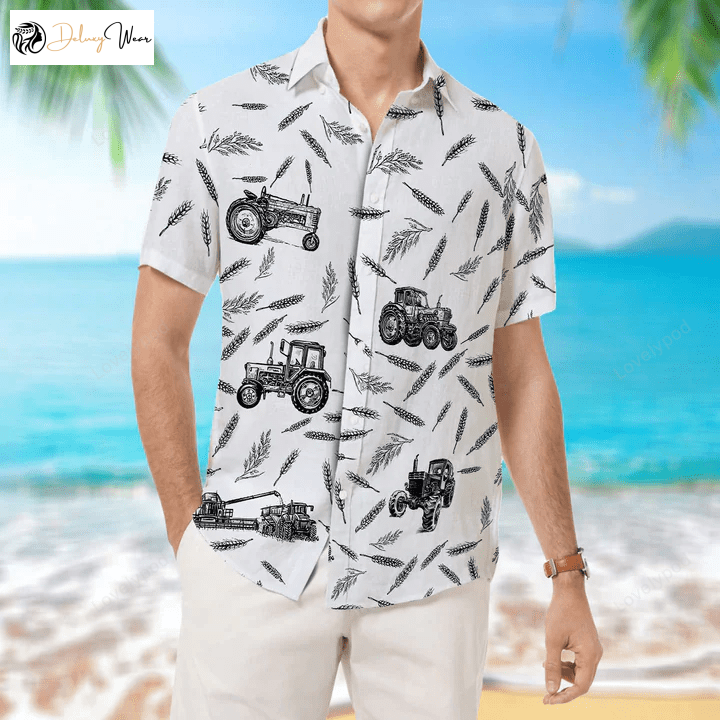 Animal Farm Hawaiian Shirts – Stylish Tractor Pattern for Men & Women