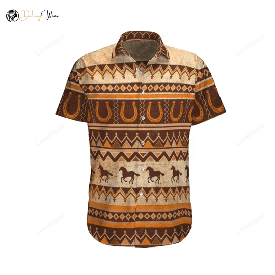 Native American Watercolor Hawaiian Shirt for Men – Tribal Inspired Design