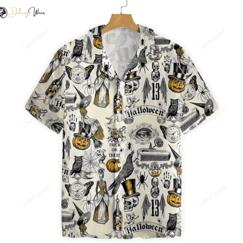 Trickery Halloween Hawaiian Shirt – Stylish Button Up Aloha Shirt for Men & Women