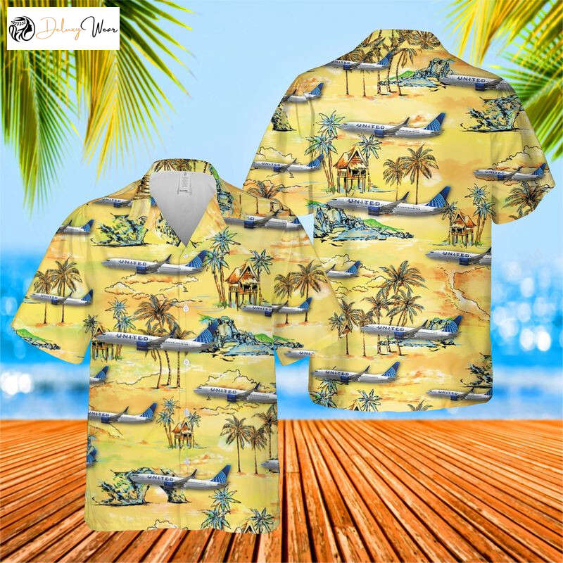 United Airlines Boeing 737-824 Hawaiian Shirt: Stylish Men s Hawaii Shirt