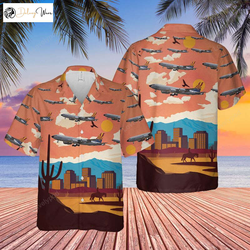 Shop the US Air Force Arizona Air National Guard KC-135R Hawaiian Shirt – Limited Edition