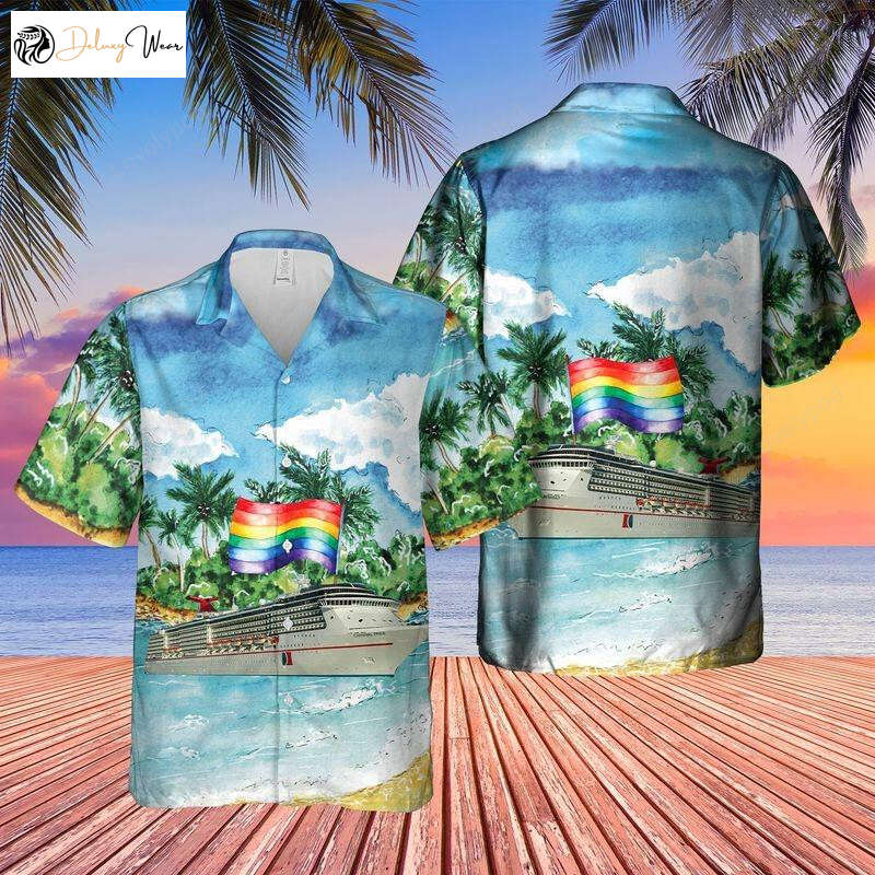 US Cruise Happy LGBT Pride Month Hawaiian Shirt – Engaging LGBT Lesbian and Gay Shirt