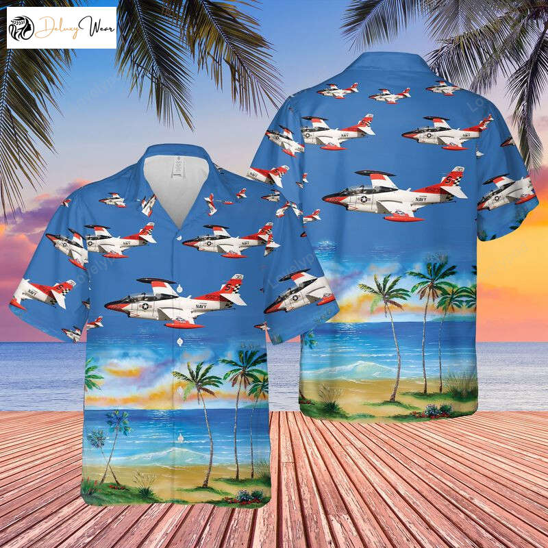 US Navy T-2C Buckeye Hawaiian Shirt for Men – Authentic & Stylish Hawaii Shirt