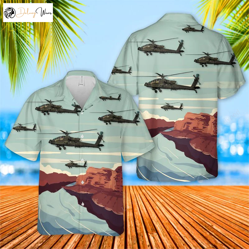 211th Aviation Regiment AH-64 Apache Hawaiian Shirt: Show Your Utah Army National Guard Pride!