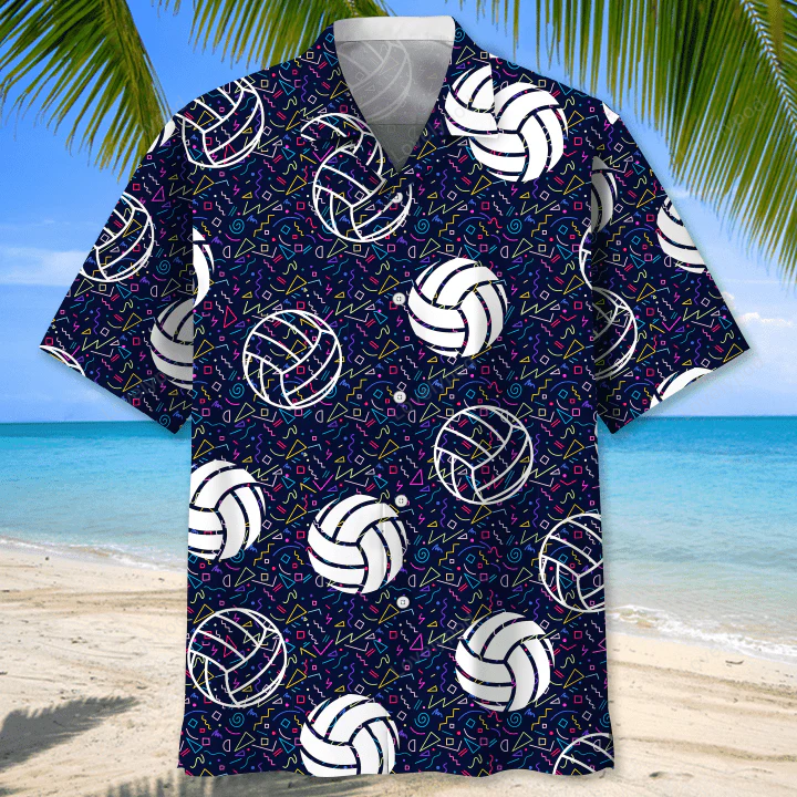 Volleyball American Flag Flower Hawaiian Shirt – Sports Team Group Shirts
