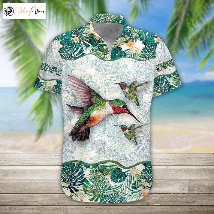 3D Hummingbird Hawaiian Shirt: Men s Short Sleeve Aloha Beach Shirt for a Tropical Vibe